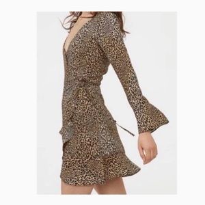 H&M Cheetah Print Wrap Dress
